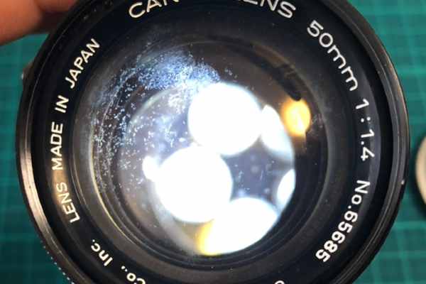 【オールドレンズ修理】キヤノン Canon Lens 50mm F1.4 Leica L39 前玉のカビ、クモリ付着