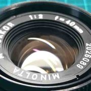 【壊れたレンズ買取】ミノルタ Minolta M-ROKKOR 40mm F2 Leica M マウント 絞り羽根に油滲みありの査定価格