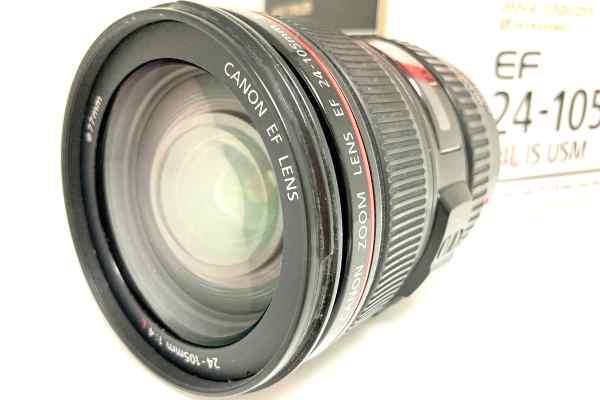【レンズ買取】キヤノン Canon EF 24-105mm F4.0 L IS USM 小さい傷、チリ多め、異音ありの査定価格