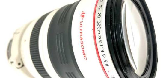 【レンズ買取】キヤノン Canon EF 28-300mm F3.5-5.6 L IS USM 落下によるガラス割れ査定価格