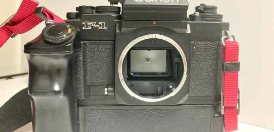 【壊れたカメラ買取】キヤノン Canon New F-1 AEファインダー シャッター不良（粘り）、ファインダー曇りの査定価格