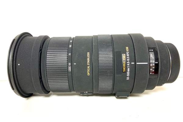 【レンズ買取】シグマ SIGMA DG 50-500mm F4.5-6.3 APO HSM for Canon EF 絞り不良の査定価格