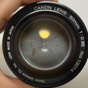 【レンズ買取】キヤノン Canon Lens 50mm F0.95 曇り・カビ・傷あり・羽根油染みの査定価格