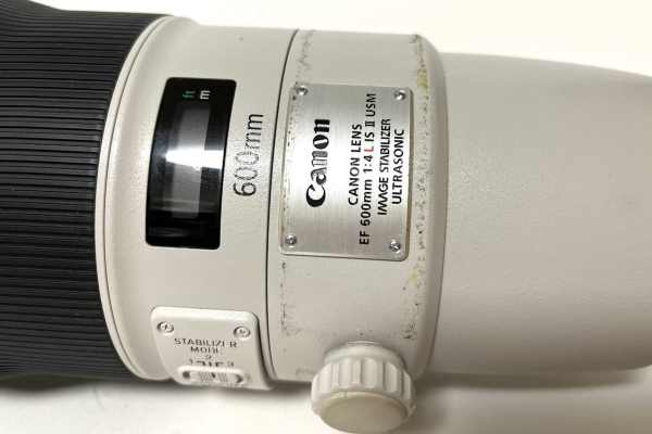 【レンズ買取】キヤノン Canon EF 600mm F4 L IS II USM カビ・クモリ・IS駆動不可の査定価格