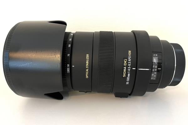 【レンズ買取】シグマ SIGMA 50-500mm F4.5-6.3 APO HSM DG For Canon カビ・動作不良（AF・OS不可）の査定価格