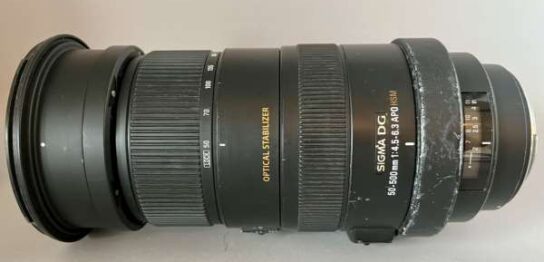 【レンズ買取】シグマ SIGMA 50-500mm F4.5-6.3 APO HSM DG OS For Canon EF 落下故障・通電不可の査定価格